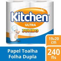 Papel Toalha Kitchen Jumbo 240 Folhas 2 Uni