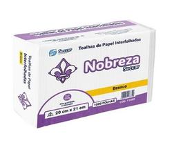 Papel Toalha NOBREZA Interfolhado Branco 2 Dobras 20x21cm Fardo 1000 Folhas Papel Toalha NOBREZA Interfolhado Branco 2 Dobras 20x21cm Fardo 1000 Folhas