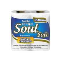 Papel Toalha para Cozinha folha dupla Soul Soft com 2 rolos