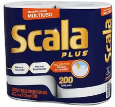 Papel Toalha SCALA 22x20cm Pct com 2 Rolos de 100 Folhas Duplas