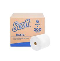 Papel Toalha Scott Smart Folha Simples Com 6 Rolos De 200 M
