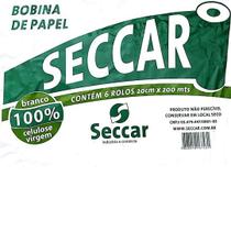 Papel Toalha SECCAR Bobina 100% Celulose Cx 6 Rolos 20cm x 200m (Gr 27g)