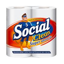 Papel toalha social clean 50 folhas