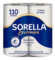Papel Toalha Sorella 110 Folhas Duplas Com 2 Rolos