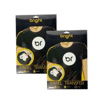 Papel Transfer A4 Tecidos Camisetas Algodão Escuros Bright Preto Dark 10 Folhas