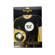 Papel Transfer A4 Tecidos Camisetas Algodão Escuros Bright Preto Dark 5 Folhas