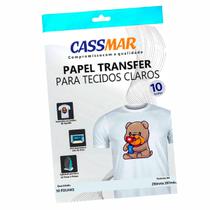 Papel Transfer Jato De Tinta A4 Tecidos Claros 150g/m² 10fls Cassmar 10 Fls