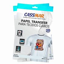Papel Transfer Jato De Tinta A4 Tecidos Claros 150g/m² Cassmar 20 Fls