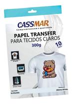 Papel Transfer Jato De Tinta A4 Tecidos Claros 300g/m² Cassmar 10 FLS