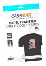 Papel Transfer Jato De Tinta A4 Tecidos Escuros 75g/m² 5 fls Cassmar - Cassmar