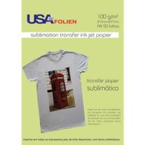 Papel Transfer P/Sublimacao A4 100G Pct. C/50 Usa - Folien - Usa Folien