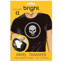 Papel Transfer para algodão A4 Tecidos Escuros Bright 10 Fls