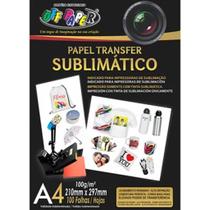 Papel Transfer Sublimatico A4 100g 100fls Papel Transfer Sublimatico A4 100g 100fls