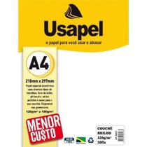Papel Usapel Couche Brilho Branco 120g A4 - 50 Folhas - Filipaper Papel Usapel Couche Brilho Branco 120g A4 - 50 Folhas - Filipaper