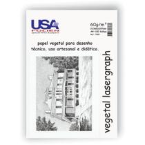 Papel Vegetal A4 60G 210X297MM - Pacote com 100 Folhas