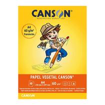 Papel Vegetal A4 Canson Bloco 50 Folhas 60g Translucido P/ Desenhos Geométricos Projetos Estudos Escolar Universitário