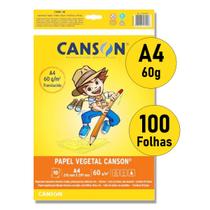 Papel vegetal Canson A4 210x297mm 60g kit com 100 folhas