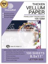 Papel vegetal Dowsabel 21,6 x 27,9 cm 100 g/m² 50 folhas