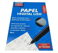 Papel vegetal liso contém 50 fls da KAZ