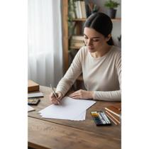 Papel Vergê A4 180g Branco Fosco Premium 100 Folhas Papel Vergê A4 180g Branco Fosco Premium 100 Folhas