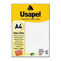 Papel Vergê A4 180g com 50 Folhas Branco Usapel - FILIPERSON