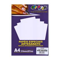 Papel Vergê A4 c/ 50 Folhas 180g/m² - Off Paper - BRANCO