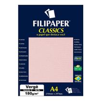 Papel Vergê A4 Filipaper Classics 180g 50 Folhas Salmão