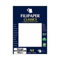 Papel Verge A4 Filipaper Classics 90G 100 Folhas Branco