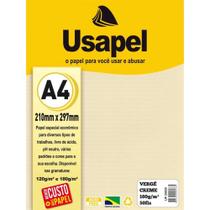 Papel Verge Creme A4 180g 50 Fls Usapel
