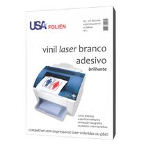 Papel Vinil Adesivo USA Folien Laser Branco Brilho A4 10 Fls
