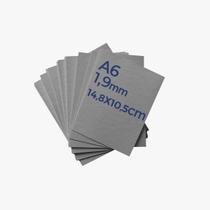 PAPELÃO CINZA A6 HOLLER 50 PLACAS 1,9mm Tamanho14,8 x 10,5cm