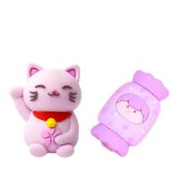 Papelaria Fofa kawaii kit 2 apontadores gatinho e docinho 5cm Papelaria Fofa kawaii kit 2 apontadores gatinho e docinho 5cm