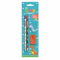 PAPELARIA FOFA Kit Lápis Hb Dino 4 Peças Leo e Leo
