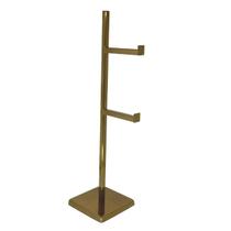 Papeleira Chão Rodinox AçoInox 58cm 2 Suporte Dourado Brilho Papeleira Chão Rodinox AçoInox 58cm 2 Suporte Dourado Brilho