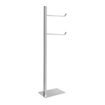 Papeleira De Chao Square 2 Haste Cromada Ducon SQ12072