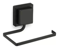 Papeleira Porta Papel Higienico Preto Com Ventosa 3M Banheiro Papeleira Porta Papel Higienico Preto Com Ventosa 3M Banheiro