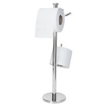 Papeleira Vertical de Piso C/ Reserva Cromada 002860 Jackwal Papeleira Vertical de Piso C/ Reserva Cromada 002860 Jackwal