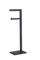 Papeleira Vertical Piso 1 Rolo Porta Papel Higiênico 50cm Banheiro Aço Inox Black Matte Stainless