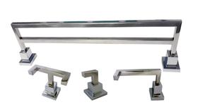 Papeleiro, Toalheiro Grande, Cabideiro Duplo E Único 4 Peças