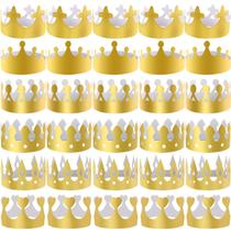 Paper Crowns SIQUK Gold Paper Party Crown Chapéus 48 unidades