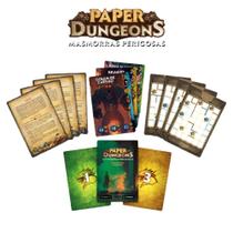 Paper Dungeons Masmorras Perigosas Mini Expansão de Jogo de Cartas Meeple BR