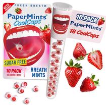 Papermints CoolCaps Pastilhas Refrescantes Sem Açúcar Morango 10 Papermints CoolCaps Pastilhas Refrescantes Sem Açúcar Morango 10