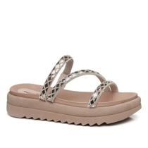 Papete chinelo femininino flat form pegada com strass 234453-02