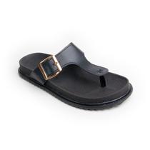 Papete Chinelo Leve de Dedo Preto Feminino