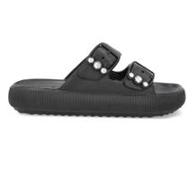 Papete Chinelo Slide Plataforma Poofy Eva Fivela Brilho Usaflex