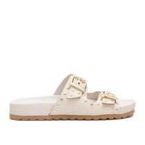 Papete Couro Off White Leonora Werner