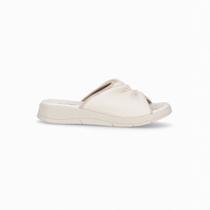 Papete Esporão Anabela Médio Off White com Marfim