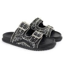 Papete Feminina ADELAIDE com Pedraria e Brilhos