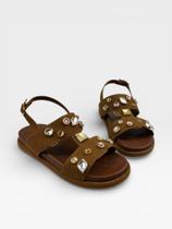 Papete Feminina Af Com Tachas E Pedrarias Caramelo Papete Feminina Af Com Tachas E Pedrarias Caramelo