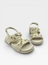Papete Feminina Af Com Tachas E Pedrarias Off White Papete Feminina Af Com Tachas E Pedrarias Off White
